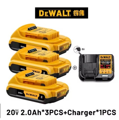 Bateria DEWALT 20V 6AH recarregável de íon de lítio carregador DCB118 Parafusadeira furadeira elétrica sem escovas DCD805 ferramenta elétrica