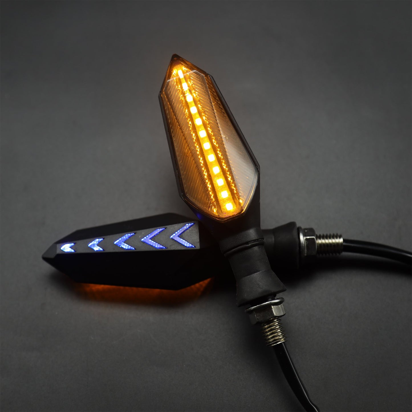 2 Peças de Pisca-pisca LED Universal para Moto Luz Âmbar Indicador de Seta Luzes Intermitentes
