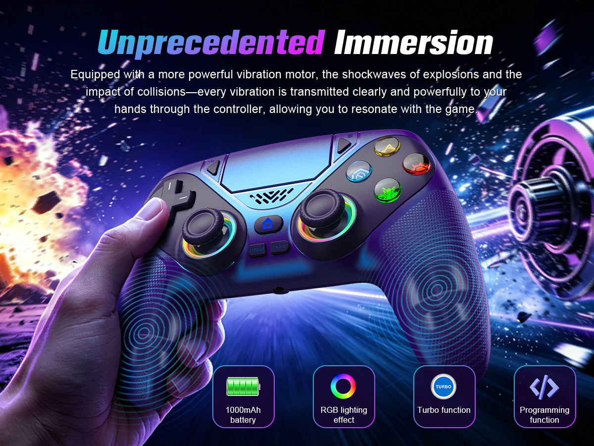 For Playstion 5 Controller PS5 Pro/Slim/PC Wireless Gamepad Hall Effect Trigger RGB Turbo Vibration Button Joystick