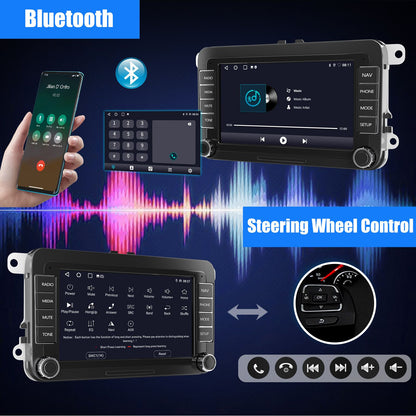 ESSGOO 7" Android 14 4G+64G Apple Carplay Som Automotivo GPS NAVI WIFI RDS FM BT para VW Golf 5 6 Passat Polo Touran Tiguan Caddy EOS