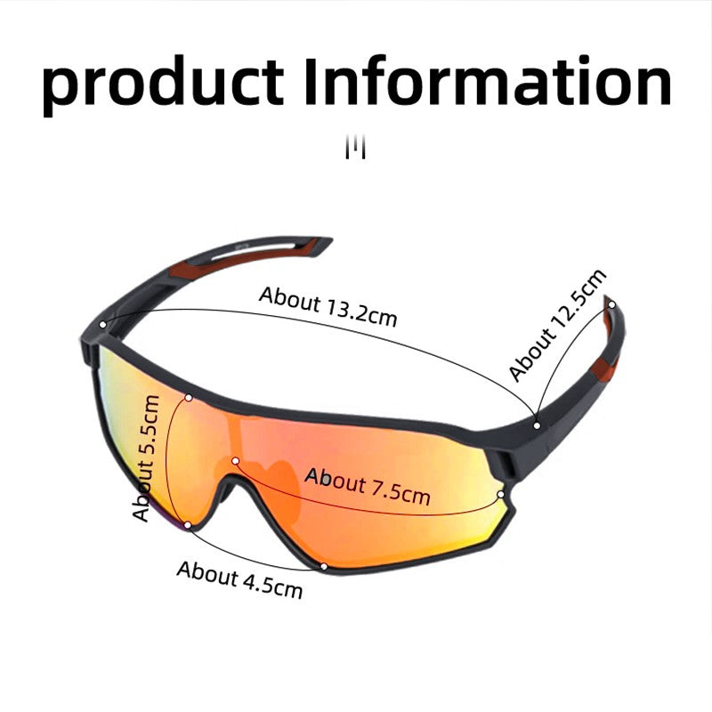 2 Pack Unisex Sports Sunglasses for Cycling, Fishing, Driving, Hiking - UV400 Protection Outdoor Eyewear