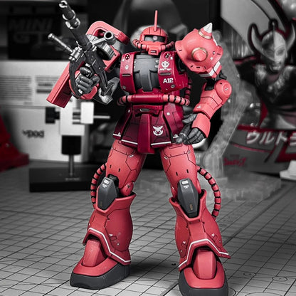 GTO Char's Zaku HG 1/144 Mech Assembly Model Kit Action Figures Desktop Decoration Doll Boys' Puzzle Toys Gift Collectible