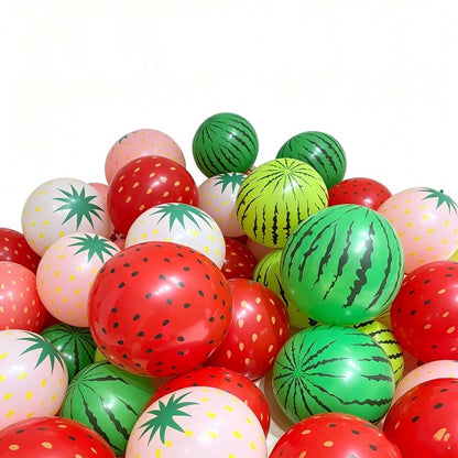 20/50pcs Strawberry Balloons Watermelon Fruit Birthday Party Summer Beach Hawaiian Party Decoration Chlidren Kid Birthday Globos