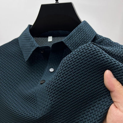 ?High-quality?M-4XL Summer New Men's Short Sleeve T-shirt Cool and Breathable POLO Shirt Business Casual Sweat-absorbing Top