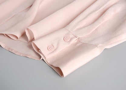 2025 Spring New Women's Silk Shirt Women's Long Sleeve 100% Mulberry Silk Blouse 16 MM White-collar OL Style Shirts For Women