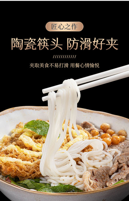 Hashis de Cerâmica Chinesa com Propriedades Antiderrapantes e Anti-queda, Conjunto de Hashis de Cerâmica Doméstica de Alta Qualidade Acessórios de Cozinha