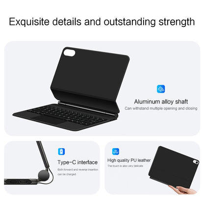 Capa Smart Magnetic Book Folio Magic Keyboard para iPad 11ª 10ª Geração 2025 iPad A16 11ª 11" A3354 A3355 A3356 A2696