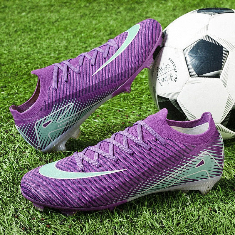 New Men Football Boots Cleats Grass Adult Soccer Shoes Ankle Sport Training Outdoor Ultralight Non-Slip Futsal Comfortable