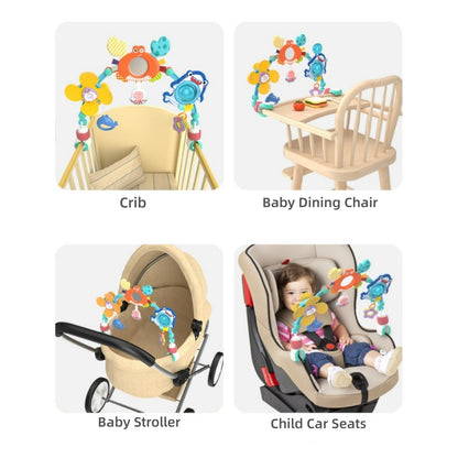 Hanging Bell Baby Stroller Bed Clip Safety Seat Hand Bell Pendant Colorful Multifunctional Soft Toys Stroller Mobile 0-12 Gift