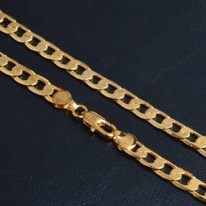 Colar Masculino de Ouro 18K Colar Masculino de Ouro 18K da Moda Colar Cubano Para Homens Joias Presentes