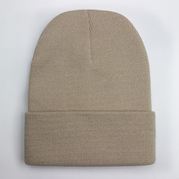 Touca Sólida Unissex Outono Inverno, Mistura de Lã, Macia e Quente, Boné de Tricô Masculino Feminino, Gorro, Toucas de Esqui, 24 Cores