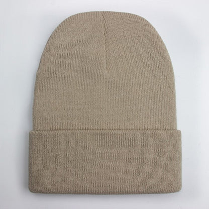 Touca Sólida Unissex Outono Inverno, Mistura de Lã, Macia e Quente, Boné de Tricô Masculino Feminino, Gorro, Toucas de Esqui, 24 Cores
