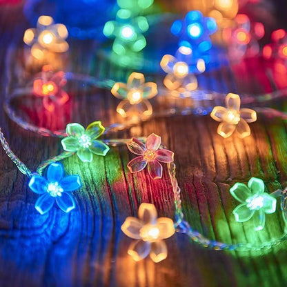 10/20M Cherry Blossom Garland Fairy Lights Indoor Christmas Decoration String Lights 200LED for Wedding Pink Party Decorations