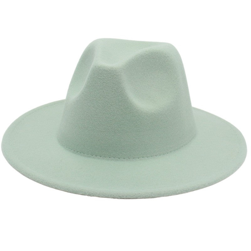 Women Fedora Hat Autumn Winter Luxury Men Top Hats Trendy Formal Wedding Decorate Black Green White Panama Cap Fedoras Gorras