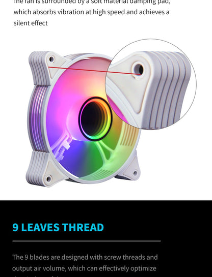 Aigo AR12PRO Computer Case Fan Ventoinha PC 120mm RGB Fan 4pin PWM CPU Cooling Fan 3pin5v Unlimited Space Argb 12cm Ventilador