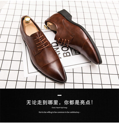 Men's Dress Shoes Classic Casual Business Leather Shoes Men Retro Office Wedding Leather Formal Social Brogues Shoes For Men