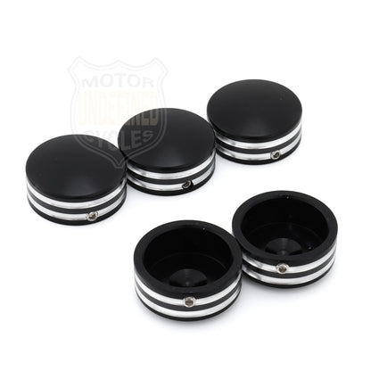 Rear Sprocket Flat Bolt Cover Caps for Harley Softail Fat Boy 1993-2023 Sportster XL 883 1200 Touring Road King Glides Black