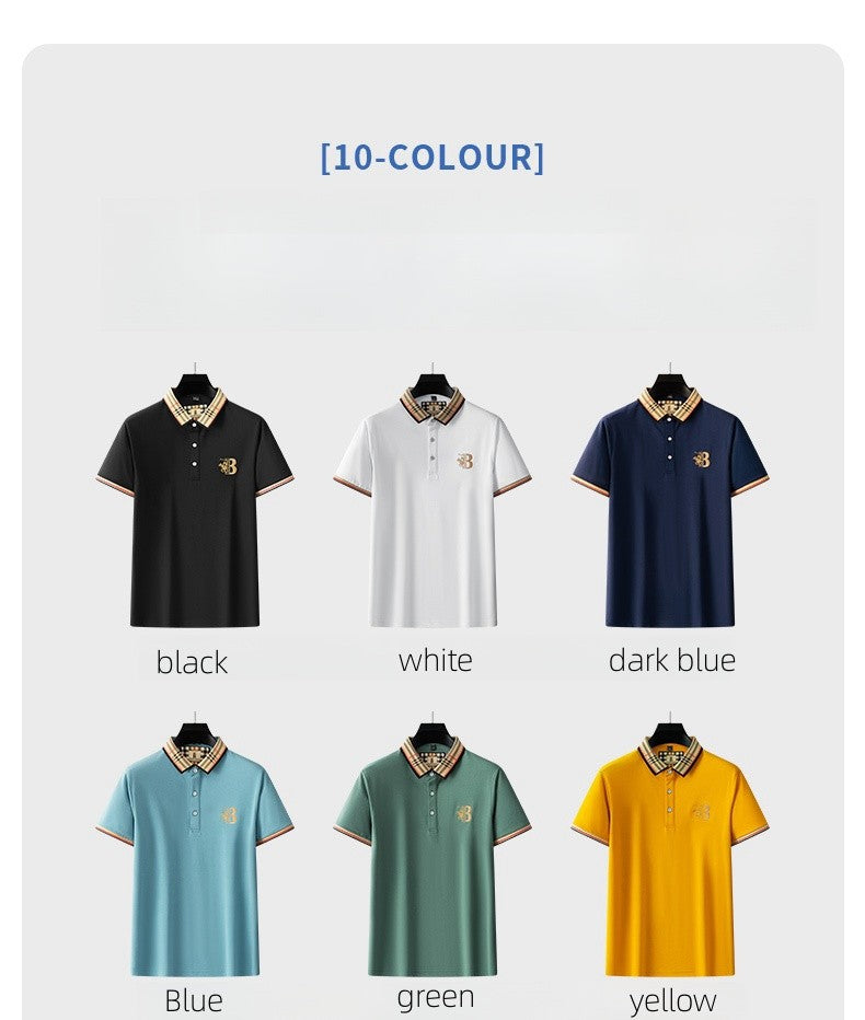 2025 new luxury men's short sleeved summer high-quality designer boutique brand embroidered polo shirt business casual T-shirt