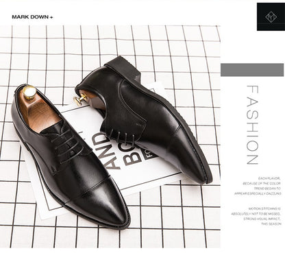 Classic Oxford Leather Shoes For Men Casual Business Wedding Shoes High Quality Men's Dress Formal Social Leather Shoes Male