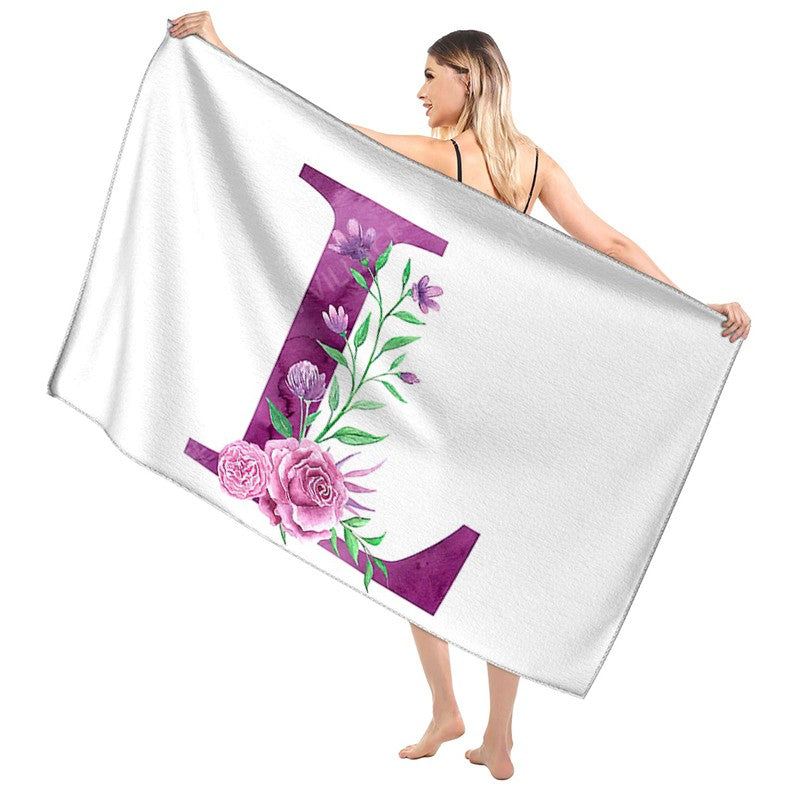 Toalha de banho para adultos, toalha de sauna, toalha de praia grande, toalha de academia, toalha de hotel grande, toalha de banho para mulher, microfibra de secagem rápida, letra simples.
