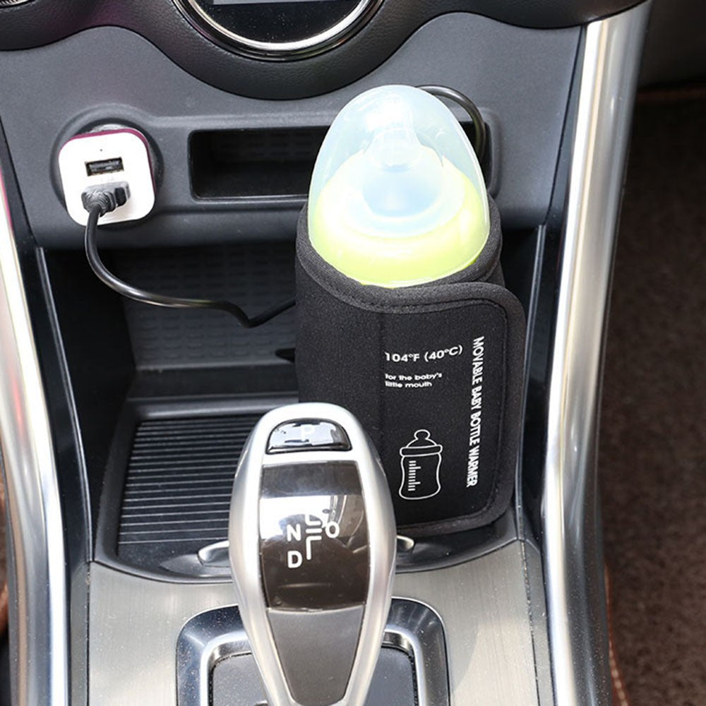 Portable USB Bottle Warmer Travel Milk Heat Keeper Car Baby Bottle Warmer Bottle Heating Bag for Breastmilk and Formula with USB