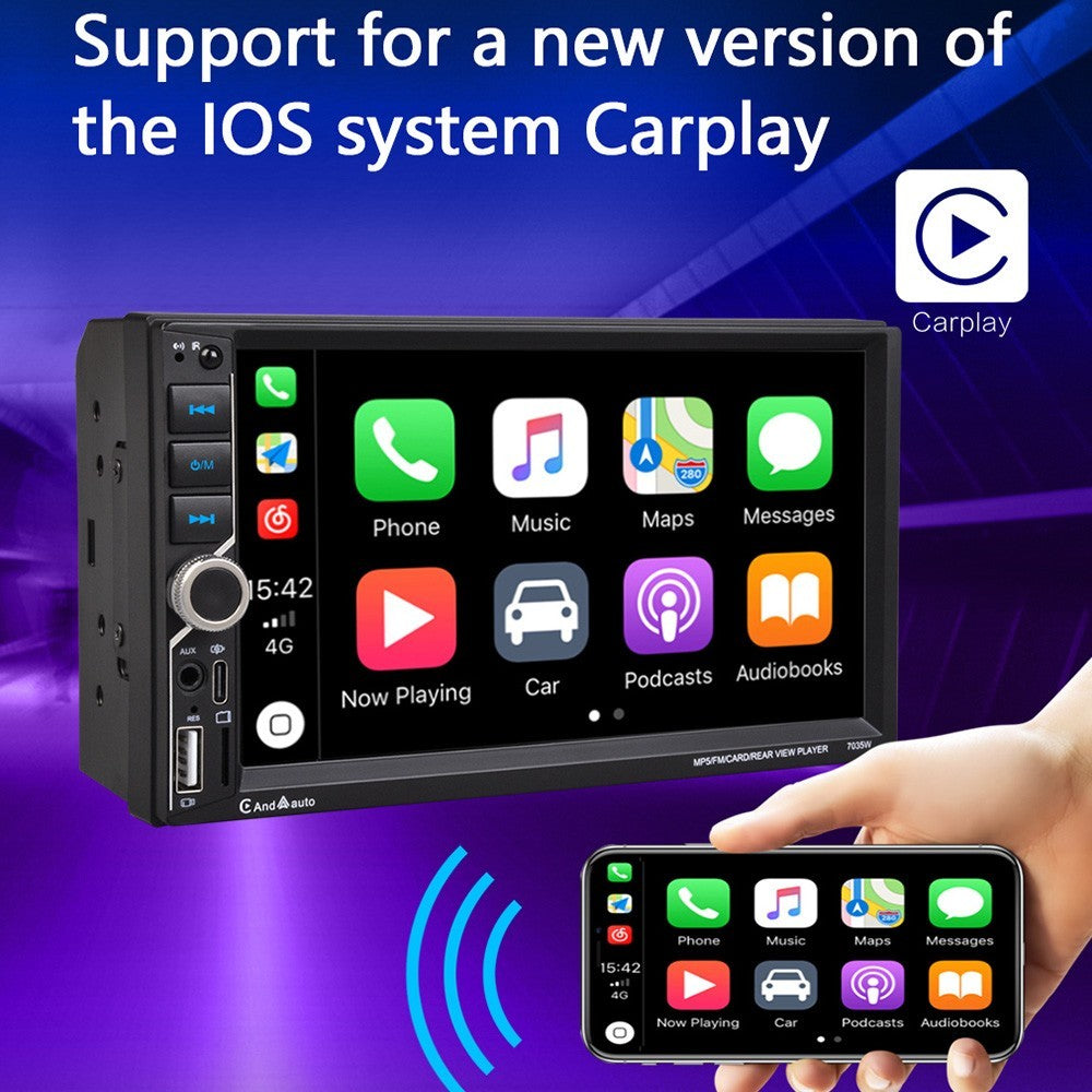 ESSGOO 7" For Carplay 2 Din Car Mp5 Radio Touch Screen Stereo FM Audio Stereo Player SD USB support BT Camera HD Mp5 Autoradio