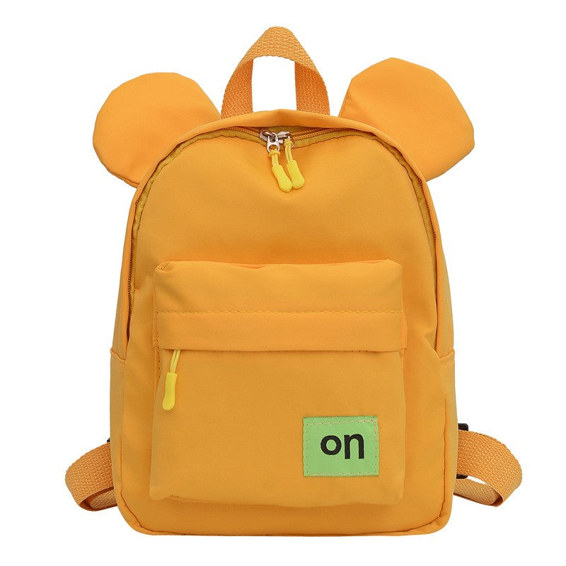 Mochila infantil fofa estilo novo para meninos e meninas estudantes do jardim de infância mochila escolar casual de cor sólida