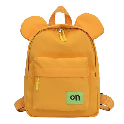 Mochila infantil fofa estilo novo para meninos e meninas estudantes do jardim de infância mochila escolar casual de cor sólida