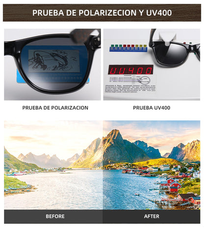 Óculos de Sol Masculinos e Femininos Polarizados de Bambu Madeira GM S5097 Oval