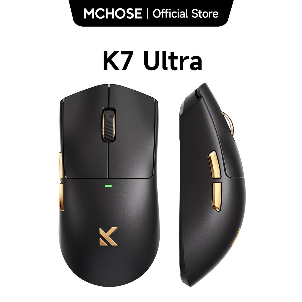 MCHOSE K7 Ultra Mouse Gamer Sem Fio PAW3950 Taxa de Sondagem Dupla de 8K Leve Base de Carregamento Magnético Sem Fio Esports Escritório