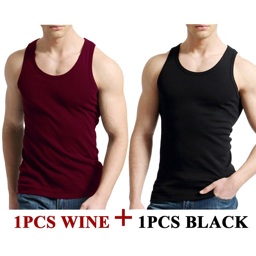 Tank Tops Men Fitness Cool Summer 100% Cotton Vest Male Sleeveless Tops Gym Slim Casual Undershirt Mens Gift 9 Colors 1PCS