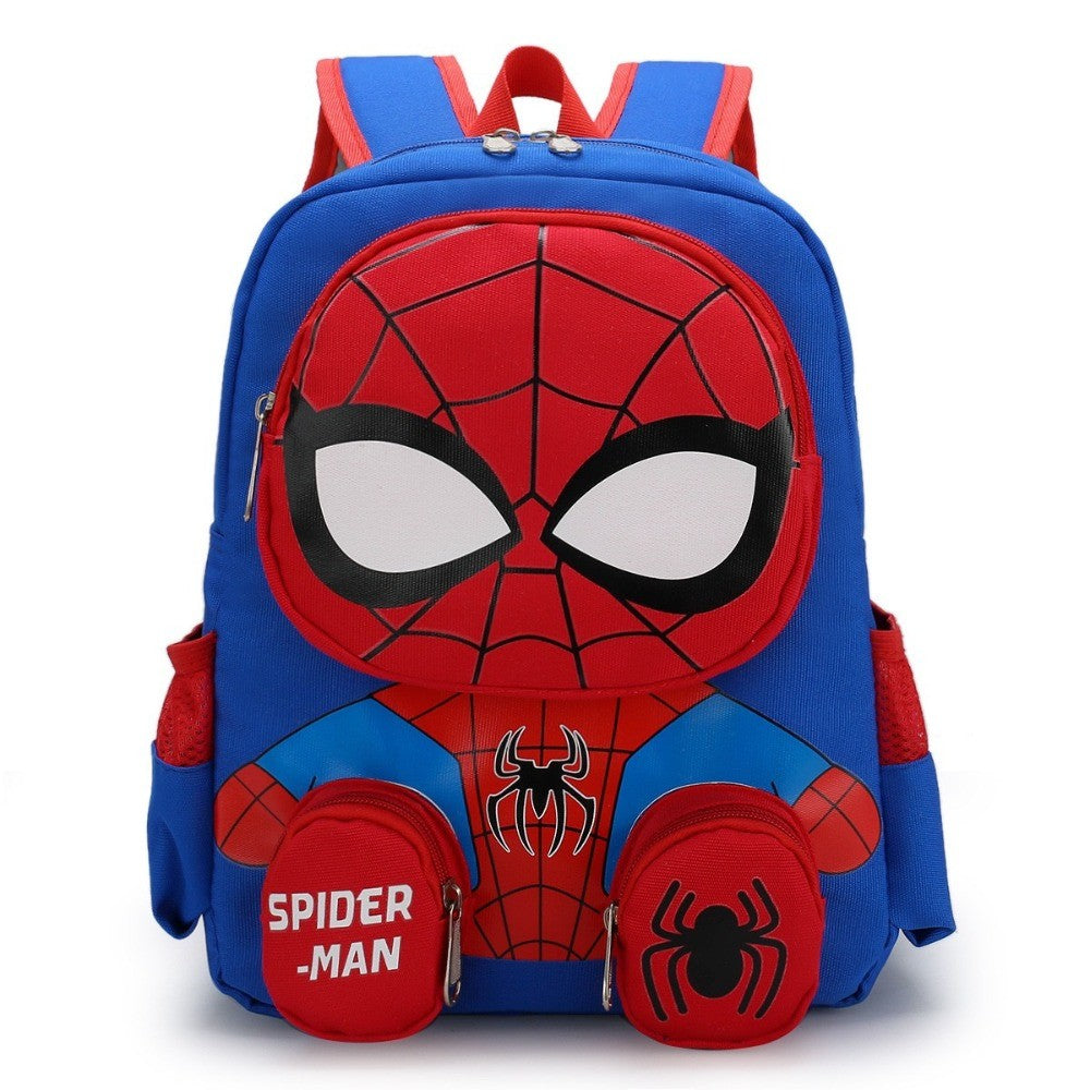 Mochila Infantil Homem-Aranha Marvel Desenho Animado Fofo Dupla Alça Escolar Presentes para Meninos Mochila Leve e Elegante para Jardim de Infância