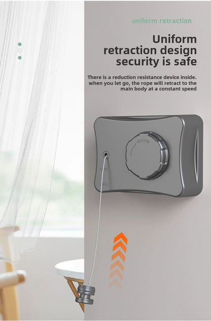 Invisible clothesline, indoor non perforated balcony, invisible retractable clothesline, bathroom clothesline, steel wire rope