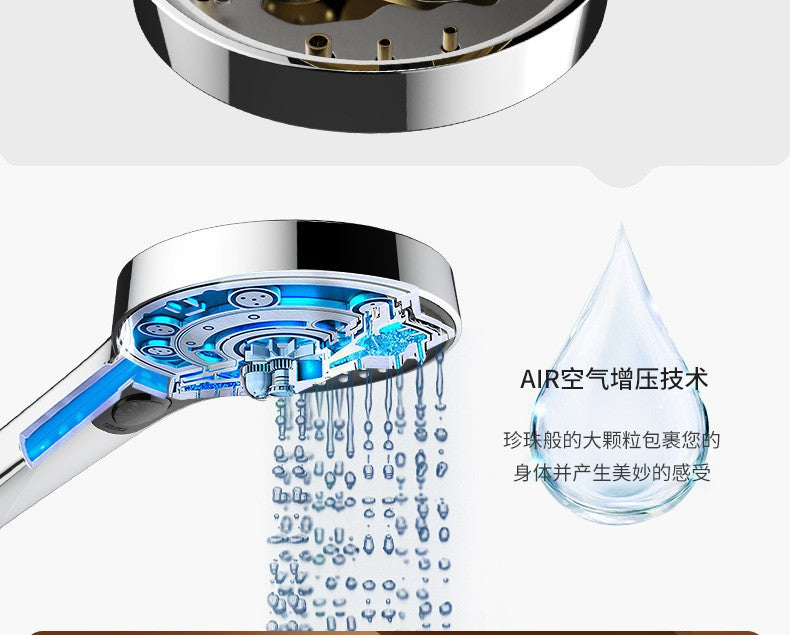 135mm Large Flow High Pressure Shower Head 3 Modes Adjustable Spray Nozzles Water Saving Showerhead Faucet Bathroom Accessories