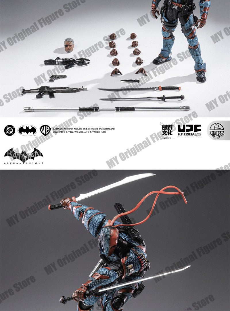EM ESTOQUE LPZZ Deathstrok Figura U-P-Finegures Arkham Knight V8.04 Terno Bonecos de Ação Batman Estatueta 1/12 Coleção DC Brinquedo
