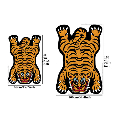 VIKAMA Cartoon Shaped Tiger Carpet Living Room Children's Bedroom Bedside Rugs Home Decor Non-Slip Kitchen Balcony Floor Mats
