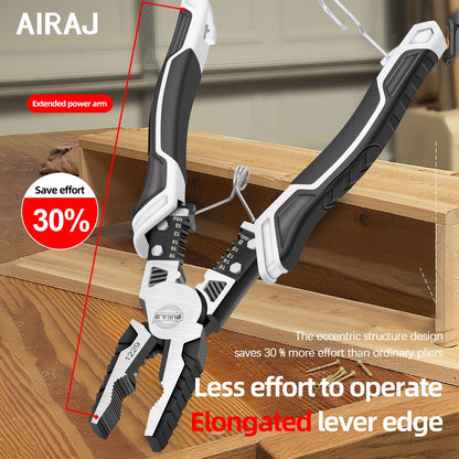 AIRAJ Alicate diagonal multifuncional de 8 polegadas, alicate de bico fino de 9 polegadas, ferramentas de hardware, alicate de corte, 3 peças, alicate de eletricista