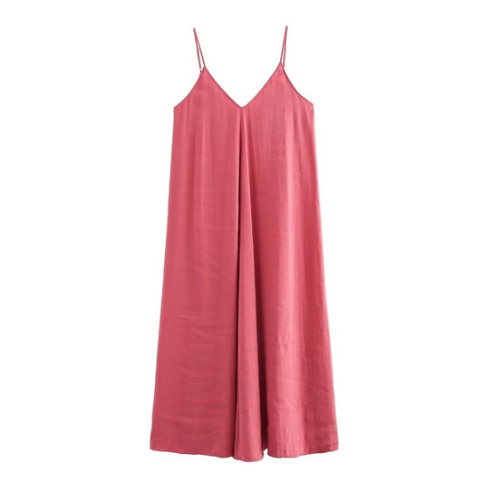 MUJER Black Slip Long Dresses for Women Red Draped Summer Dress Woman 2025 Sexy