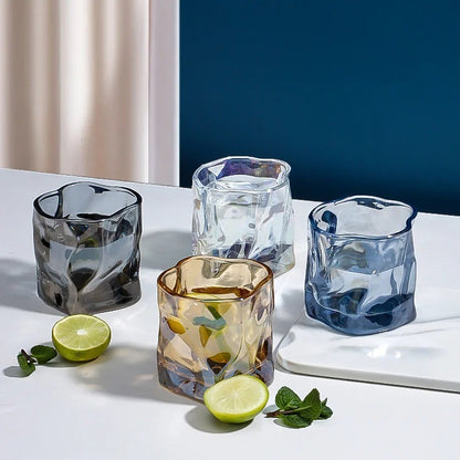 Copo de uísque cinza-fumaça 190ml, copo Old Fashioned de base pesada, conjunto de presente para bar, caneca de cerveja de cristal, direto da fábrica