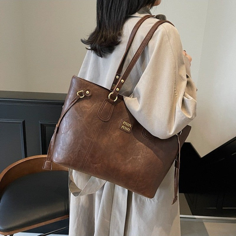 2025 New Light Luxury Niche Popular Large-capacity Commuting Versatile Shoulder Bag Casual High-end Tote Bag Women