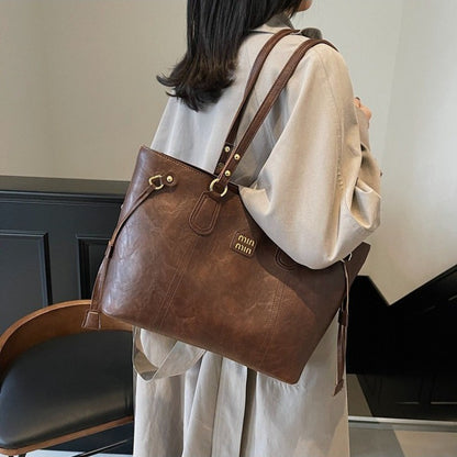 2025 New Light Luxury Niche Popular Large-capacity Commuting Versatile Shoulder Bag Casual High-end Tote Bag Women