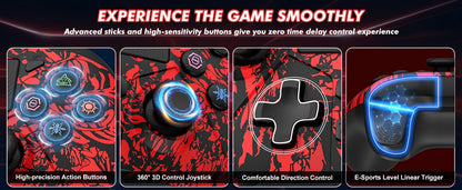Wireless Controller For PlayStation 4/PS4 Pro/Slim/PS3/PC/IOS/Switch Turbo Dual Shock Vibration 6-Axis Motion Sensor 3.5mm Jack
