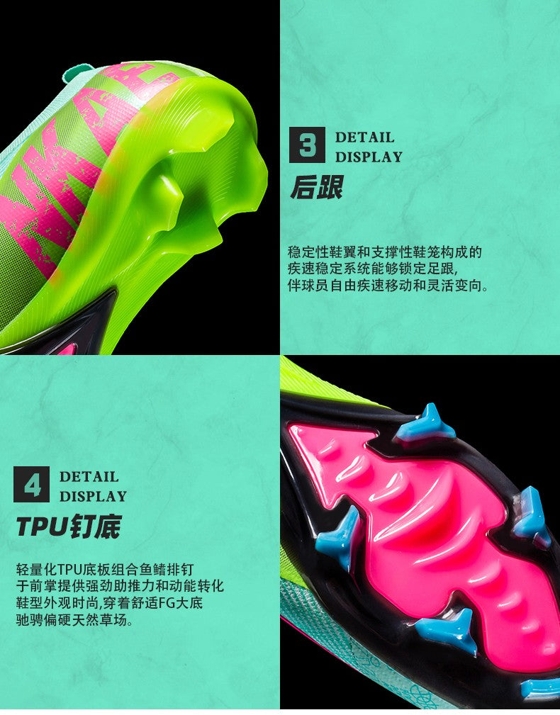 New Men Soccer Shoes TF/FG Society Match Cleats Football Field Boots Indoor Professional Training Original Women Football Shoes