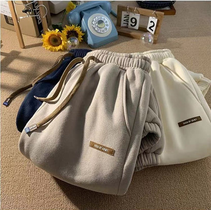 Fleece Sweatpants Women Winter Warm Casual Harem Pants Korean Fashion All Match Loose Thick Warm Trousers Female Autumn New