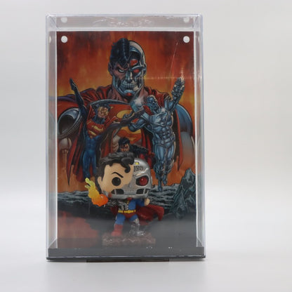 Boneco Original Funko POP DC Comic Cover Cyborg Superman Action Anime Figure 85º Aniversário Coleção Vinil Modelo Brinquedo de Presente para Crianças