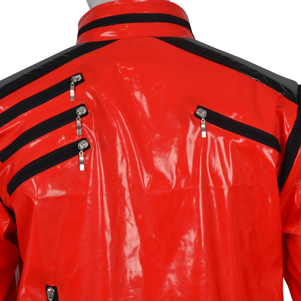 Classic Michael Joseph Jackson Leather Red Thrilling Jacket Halloween Birthday Gift Night Outwear
