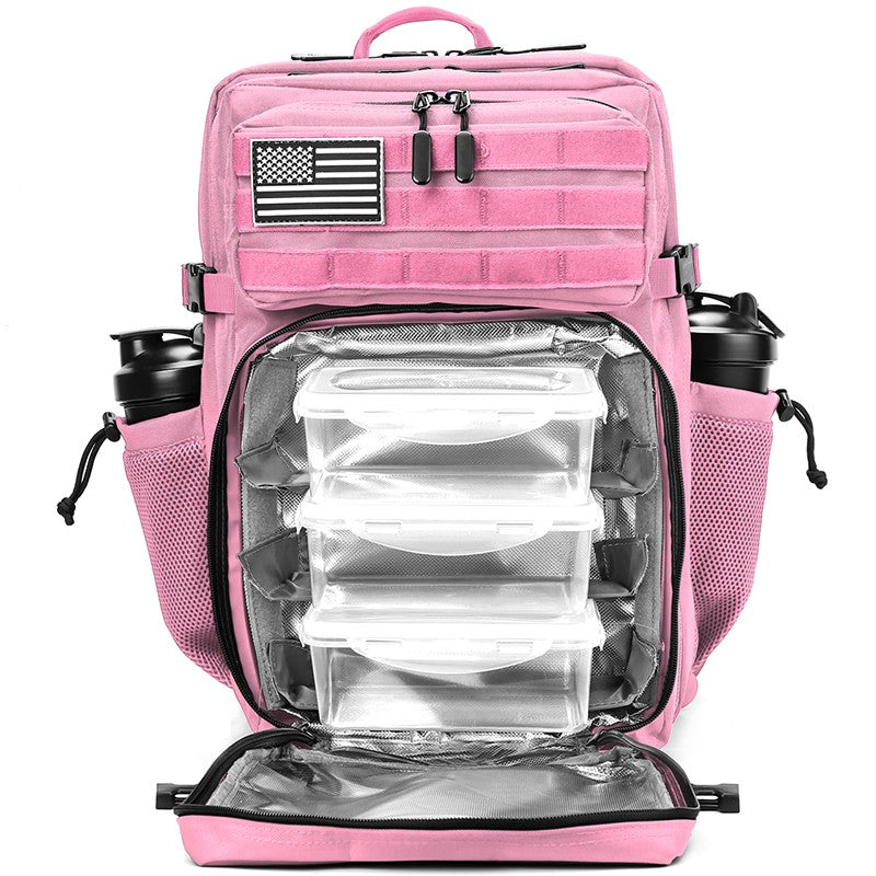 45L Meal Prep Management Backpack Gym Tactical Waterproof Insulated Lunch Cooler Bag Hiking Camping Travel Rucksack