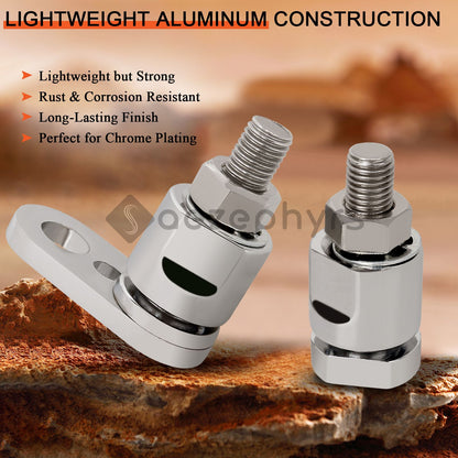 Motorcycle Front Turn Signal Swivel Assembly Set Kit For Harley Sportster 883 Dyna Fat Boy Softail Street Bob Low Rider 1988-UP
