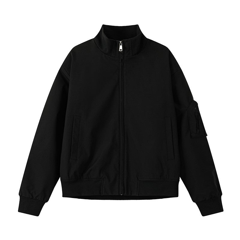 American Aviator Jackets Autumn and Winter New Men's Cleanfit Short Workwear Jacket Stand-up Collar Multi-pocket Large Size Tops