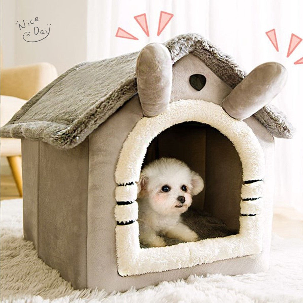 Casinhas dobráveis de inverno para cães e gatos de pequeno e médio porte, colchões, produtos para animais de estimação, cestos para filhotes, casinhas de inverno
